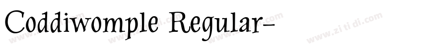 Coddiwomple Regular字体转换